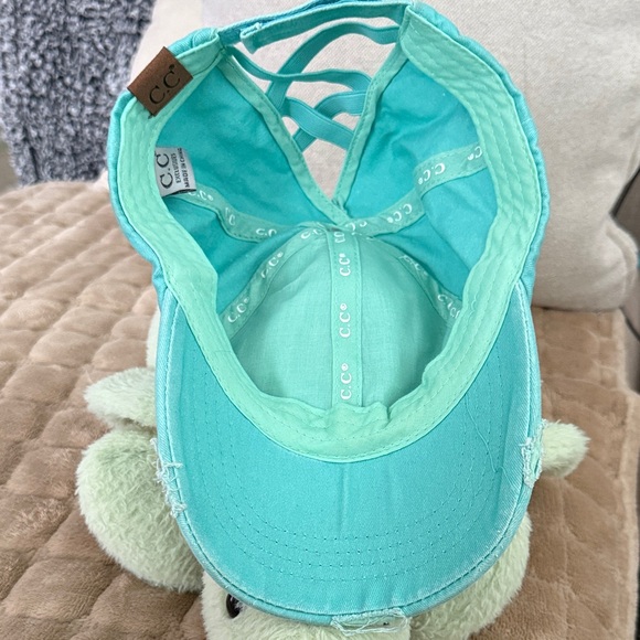 CC Turquoise Distressed Hat - Picture 3 of 3